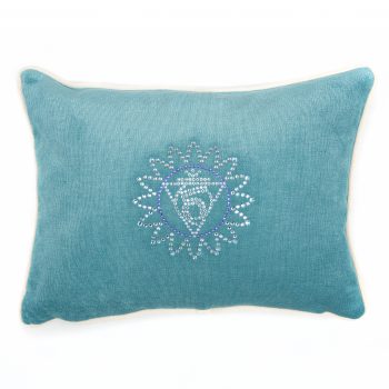 Chakra cushion turquoise blue Chakra symbol throat chakra