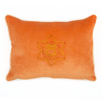 Chakra Kissen orange mit Chakra Symbol Svadhisthana