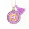 Chakra Kette ScheitelChakra Chakra Schmuck Sahasrara Chakra Medaillon Kette Halskette 7.Chakra