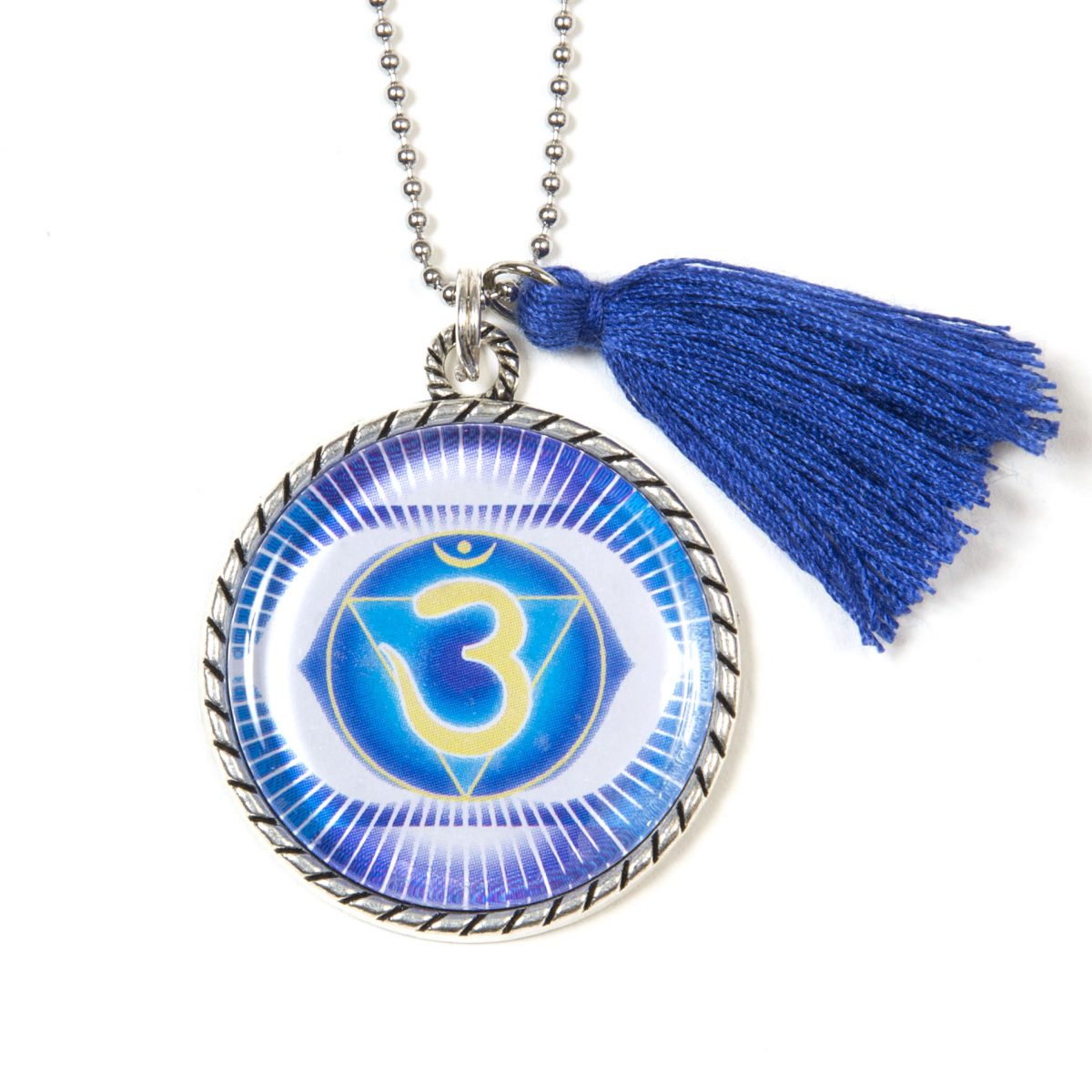Chakra Halskette Stirnchakra Symbol