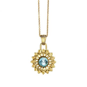 Chakra pendant KehlChakra Vishuddha 18 carat gold-plated