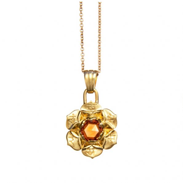 Chakra pendant Svadhisthana SakralChakra 18 carat gold-plated