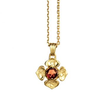 Chakra pendant Muladhara root chakra 18 carat gold-plated