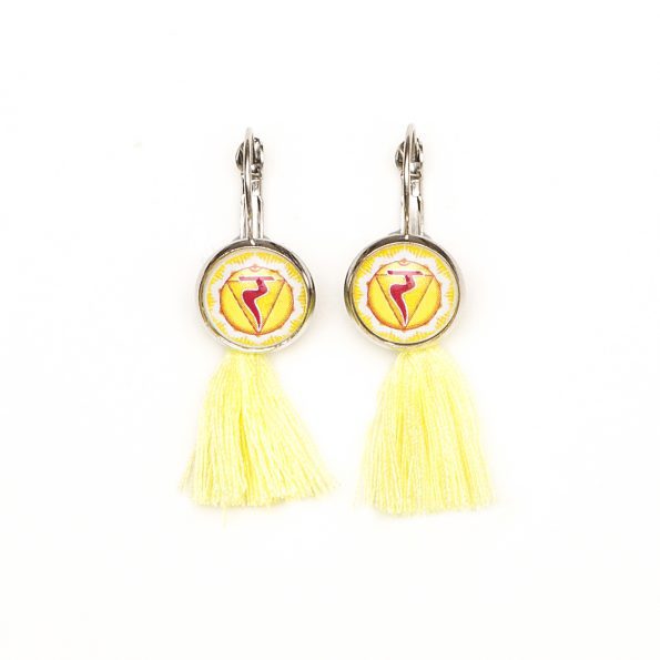 Chakra Ohrringe Solarplexuschakra Symbol Chakra Schmuck Manipura