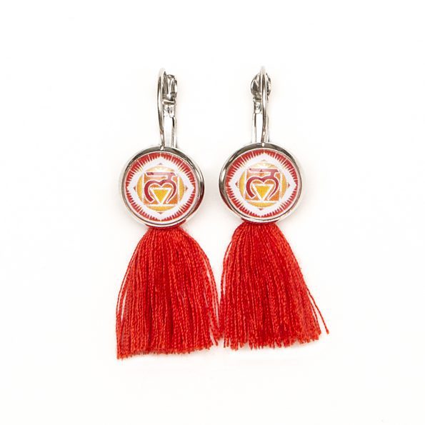 Chakra earrings Root chakra symbol Chakra jewelry Muladhara