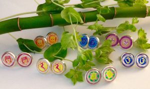 Chakra Ohrstecker alle 7 Chakra Symbole