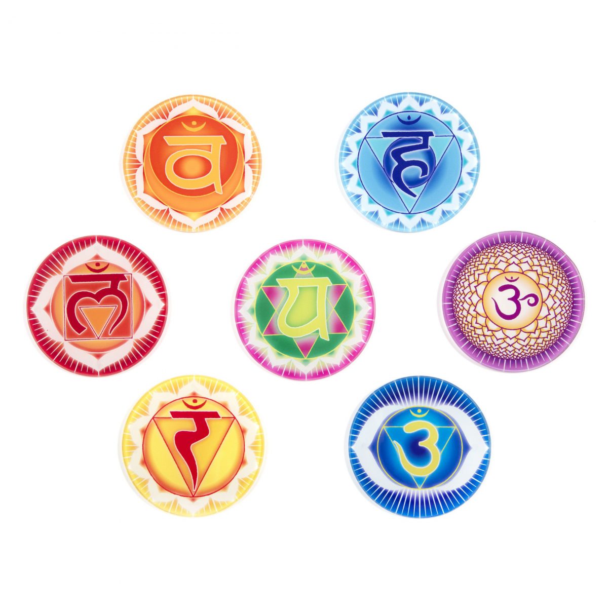 7 Chakren Untersetzer Alle Chakra Symbole Im Set Fur Deine Balance