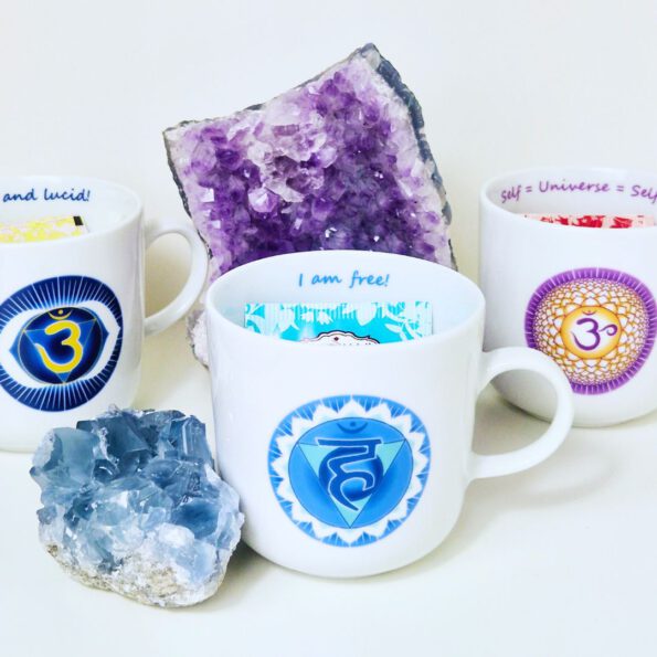 Chakra Tassen im 3er Set für die oberen 3 Chakren