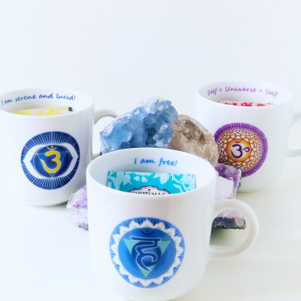 Chakra Tassen im 3er Set für die oberen 3 Chakren