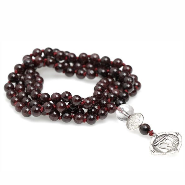 Yoga necklace garnet root chakra