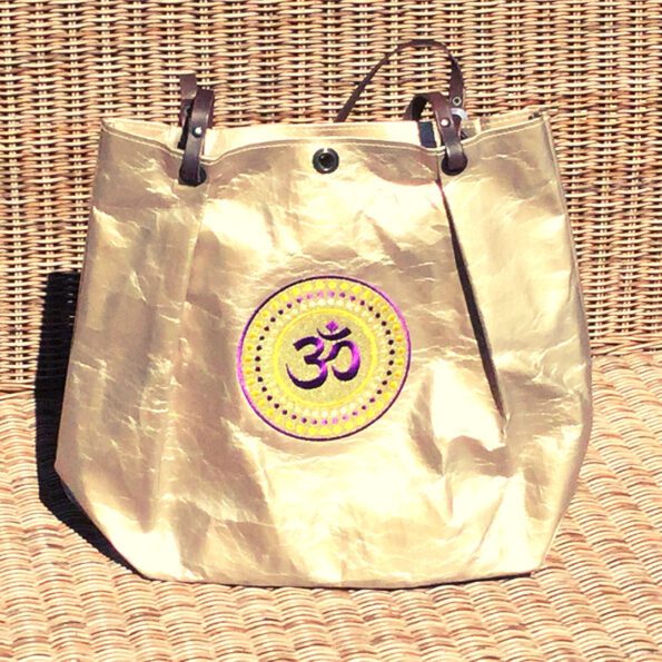 Chakra bag for the 7th chakra with chakra symbol OM