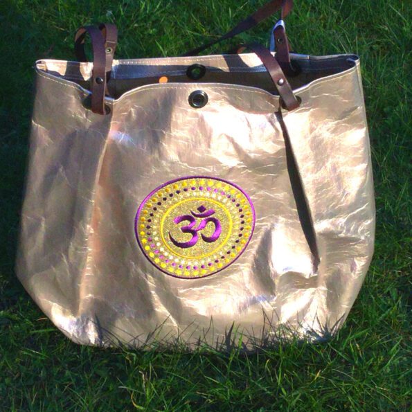 Chakra Tasche OM Chakrasymbol vegane Lederoptik