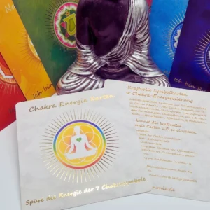 Chakra Karten mit Chakra Symbol